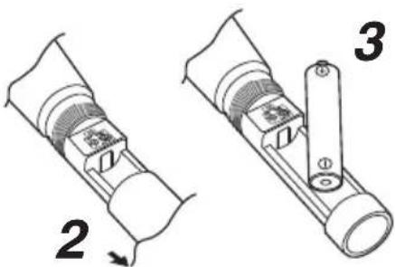 Technical diagram showing two mechanical components with numbered labels 2 and 3, likely illustrating a step in assembly or installation.