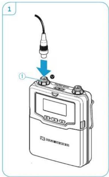 SENNHEISER SK 9000 - Connecting microphones and audio sources - 1