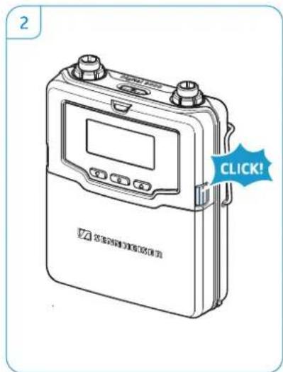 SENNHEISER SK 9000 - Removing and inserting the accupack/battery pack - 4