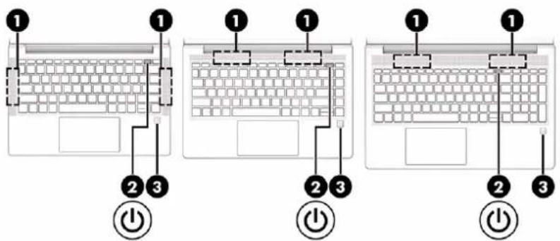 HP Probook 430 G8 - Tlačítko, reproduktory a čtečka otisků prstů - 3
