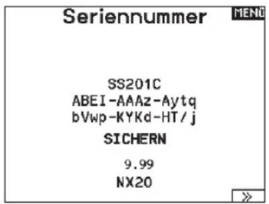 Seriennummer SS201C ABEI-AAAz-Aytq bVwp-KYKd-HT / j SICHERN 9.99 NX20