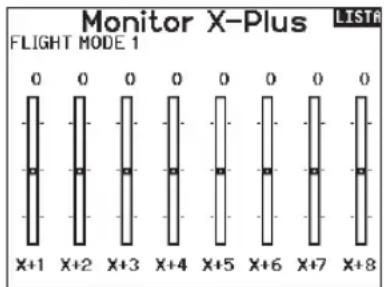 Monitor X-Plus LISTA FLIGHT MODE 1 0 0 0 0 0 0 0 0 X+1 X+2 X+3 X+4 X+5 X+6 X+7 X+8