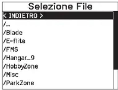 Selezione File < INDIETRO > /.. /Blade /E-flite /FMS /Hangar_9 /HobbyZone /Misc /ParkZone
