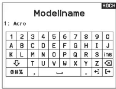 SPEKTRUM NX10 - Modellname - 1