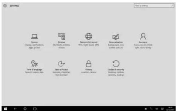 SETTINGS Find a writing Services Display verification APIs joined Device Bluetooth, proteins access Network & Internet Web: Right book, FTP Personalization Background, cloud screen, packets Accounts Two accounts, most eye, work family New Language Speech, image, data Face of Access Network, mapping high content Primary Access, access Update & Security Windows update, access, backup