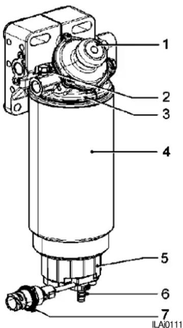 VDL Futura FHD2 - Bleeding the fuel system with the fuel preliminary filter/water separator - 1