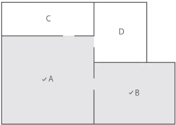 C ✓A D ✓B