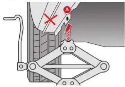 Technical diagram showing a mechanical assembly with labeled components and a red X mark indicating a defect or failure point.