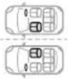 CITROEN C4 Cactus (2017) - Locations for child seats secured using a seat belt - 1