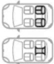 CITROEN C4 Aircross (2018) - Locations for child seats secured using the seat belt - 2