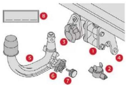 Technical diagram of a mechanical assembly with numbered components for identification