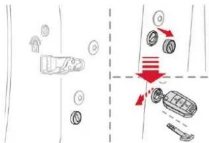 Diagram illustrating vehicle collision and wheel movement with labeled components and directional arrows