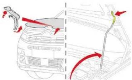 Diagram illustrating vehicle exhaust airflow with red arrows indicating direction of airflow from a spray gun to a car's side panel.