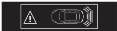 Warning sign with warning triangle and car icon, indicating vehicle hazard or alert