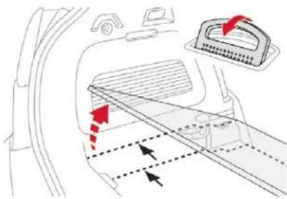 Diagram illustrating car seatbelt and steering wheel movement with red arrows indicating direction of motion
