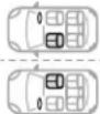 CITROEN C3 Aircross (2017) - Locations for child seats secured using a seat belt - 1