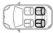 CITROEN C3 Aircross (2017) - Summary table of locations for ISOFIX child seats - 3
