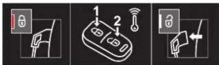 Diagram showing three-step instructions for using a remote control device, with numbered steps and icons for wireless connectivity.