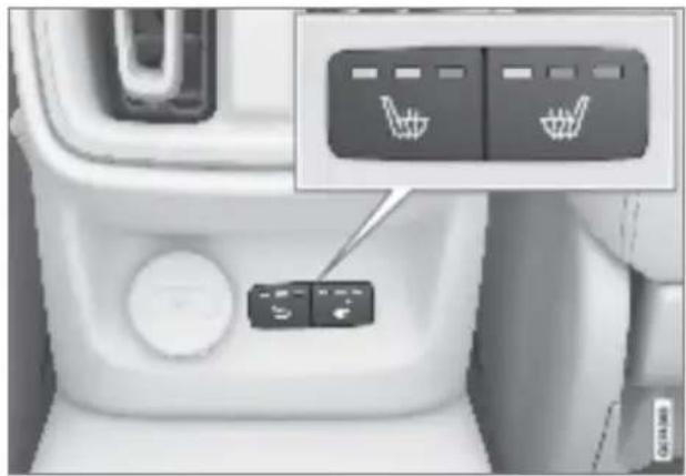Polestar 2 - Activating and deactivating heated rear seat - 1