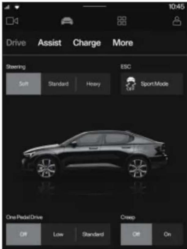 Polestar 2 - Overview of centre display - 6