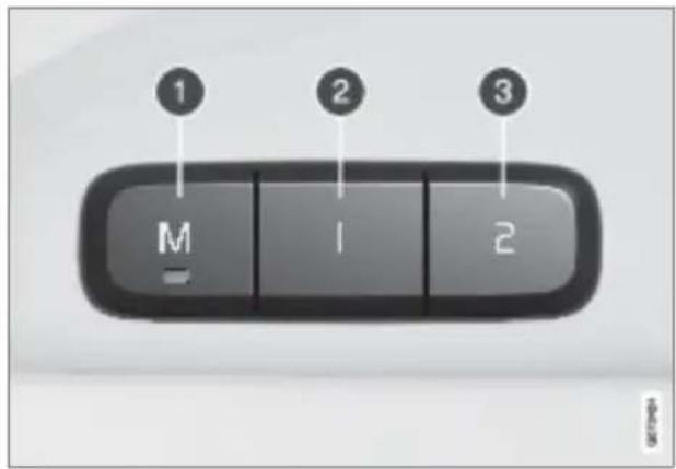 Polestar 2 - Storing a position for seat and door mirrors - 1