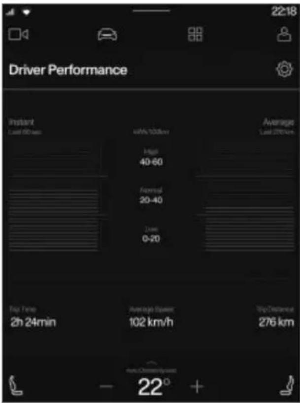 Polestar 2 - Journey statistics in the centre display - 1
