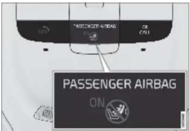 Polestar 2 - Activating and deactivating passenger airbag - 3