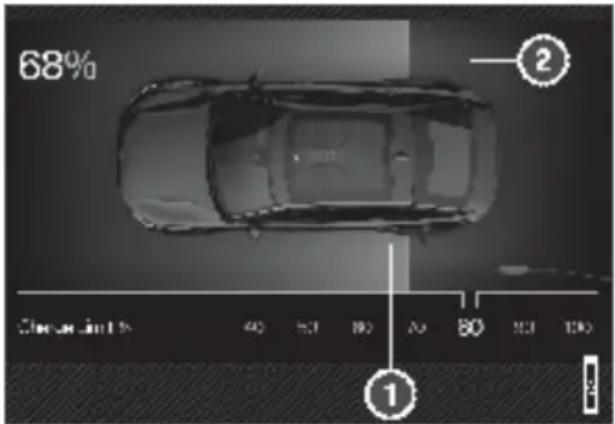 Polestar 2 - Charging in the car's centre display - 1