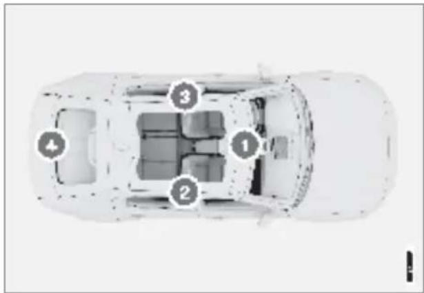 Polestar 2 - Antenna locations for the start and lock systems - 1