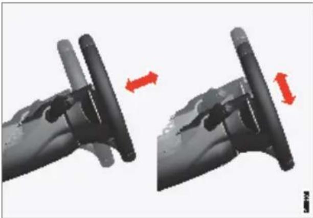 Polestar 2 - Adjusting the steering wheel - 1