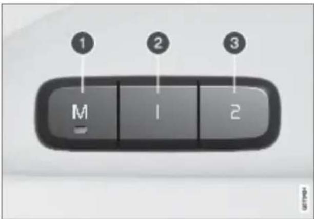 Polestar 2 - Using stored position for seat and rearview mirrors - 1