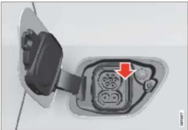 Polestar 2 - Charging status in the car's charging input socket - 1