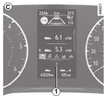 23:06 Eco 23°C 110 110 6.1 U/100 5.3 U/100 63524 km 435 km 44601 ①