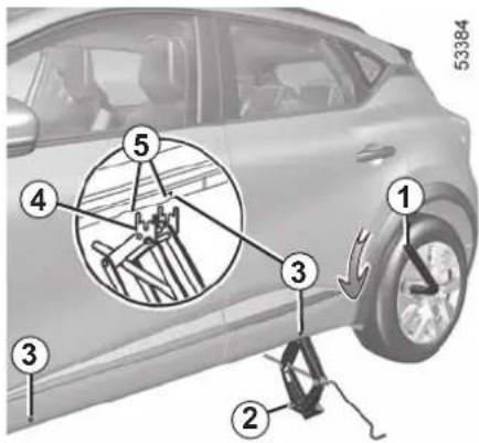 Diagram of a car's steering wheel assembly with numbered parts and a circular diagram highlighting the components.