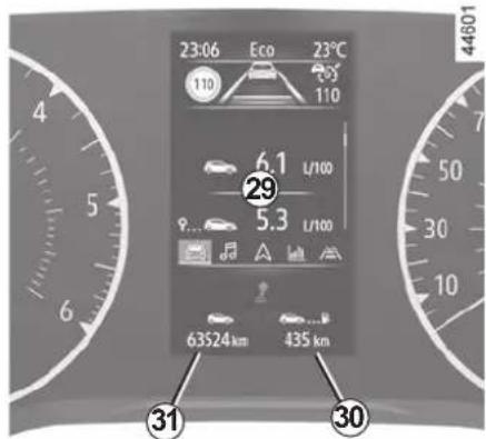 23:06 Eco 23°C 110 110 6.1 L/100 5.3 L/100 63524 km 435 km 31 30