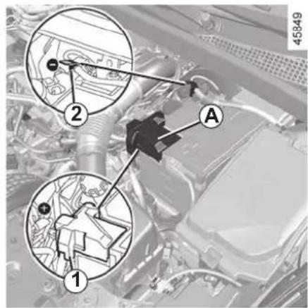 Technical diagram showing mechanical assembly with labeled parts and directional arrows, likely from an engineering or automotive context.