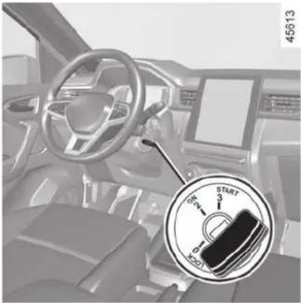 RENAULT Captur (2020) - STARTING, STOPPING THE ENGINE: vehicle with key - 1
