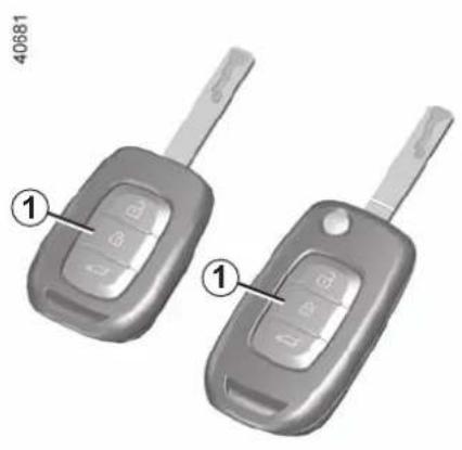 RENAULT Clio (2020) - RADIO FREQUENCY REMOTE CONTROL UNIT: deadlocking - 1