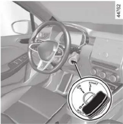 RENAULT Clio (2020) - STARTING, STOPPING THE ENGINE: vehicle with key - 1