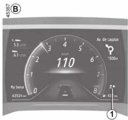 45367 B 5.3 (min) 6.1 L/min 110 km/h Av. de Lauzun 1500km My Sense 63524 km - 8 43 km ①