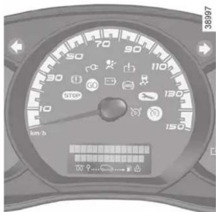 50 70 90 30 80 110 STOP 130 10 150 km/h 38997
