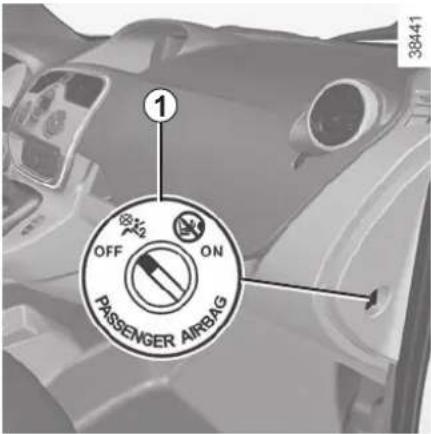 1 OFF ON PASSENGER AIRBAG 38441