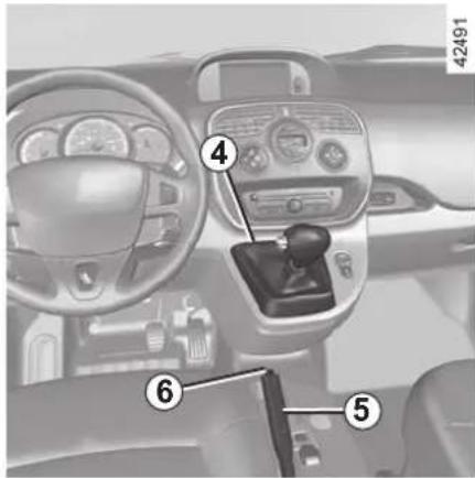 Interior view of a car dashboard with numbered parts for identification and assembly reference