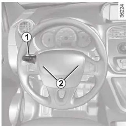 Diagram of a car dashboard with numbered parts indicating key components