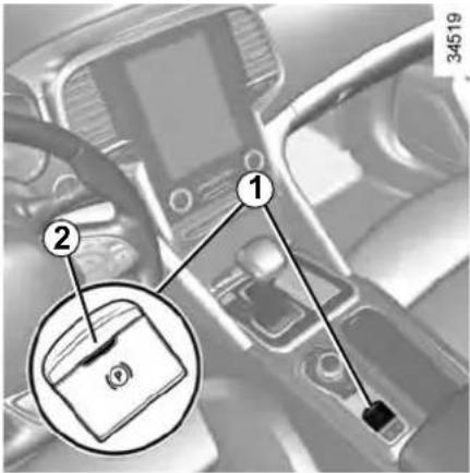 Diagram showing a device component with labeled parts and an inset magnified view highlighting a component.