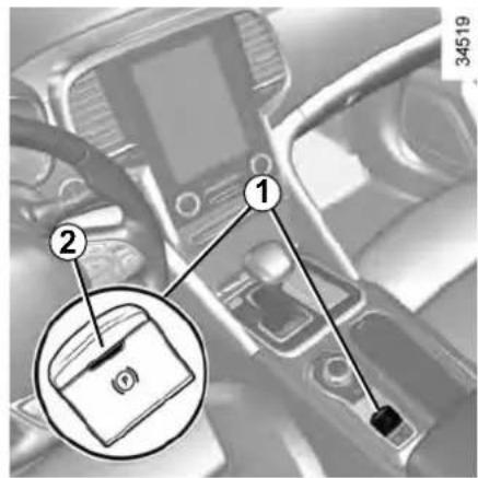 Diagram showing a device component with labeled parts and an inset magnified view highlighting a component.