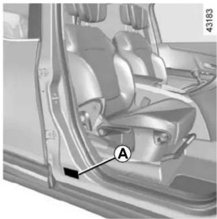 RENAULT Scenic (2020) - VEHICLE IDENTIFICATION PLATES - 1
