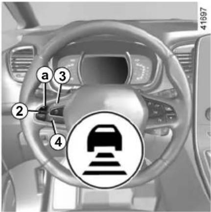 Car interior diagram with labeled parts including steering wheel, dashboard, and train icon
