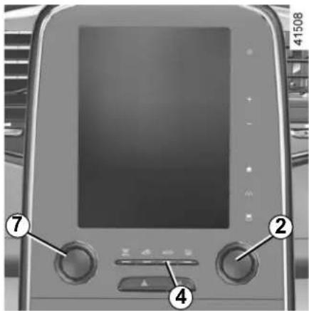 Diagram of a digital device control panel with labeled buttons and display screen