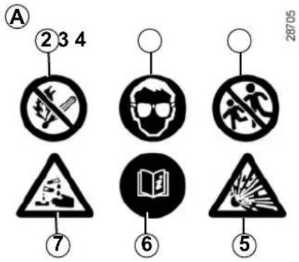 A ②34 28705 ⑦ ⑥ ⑤